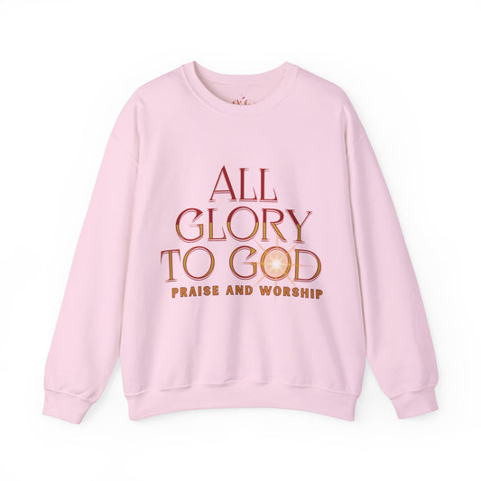 All Glory to God Crewneck Sweatshirt - Unisex Praise and Worship